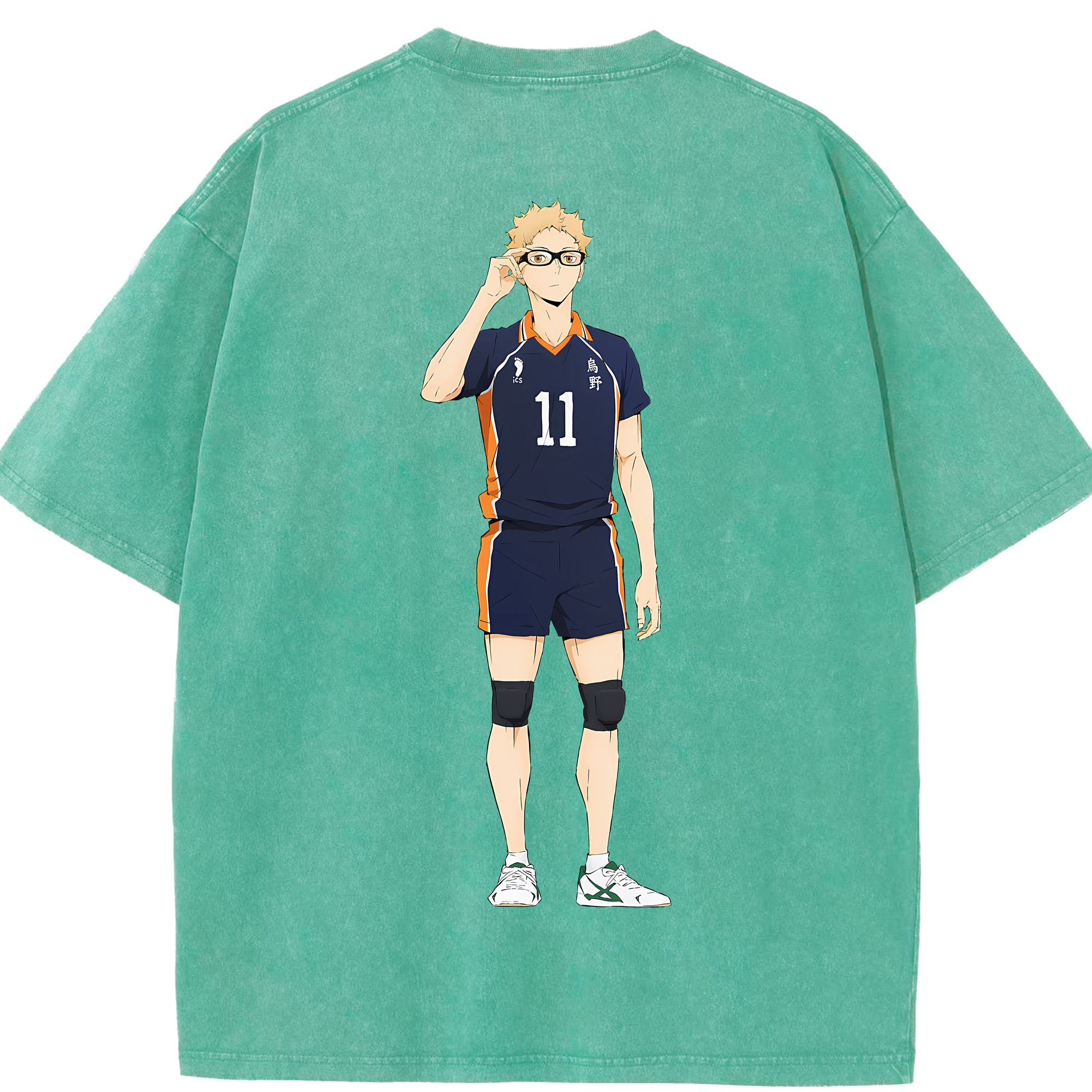（画像用） ハイキュー!! Haikyu!! 綿100% ヴィンテージ風 半袖Tシャツ（背面プリント）